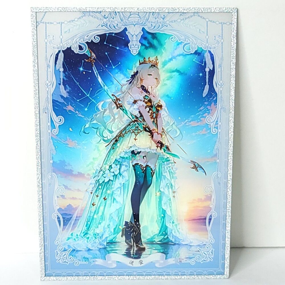Firefly Princess Bow Arrow Waifu Card Anime Girl Wall Art Oversized Board A5